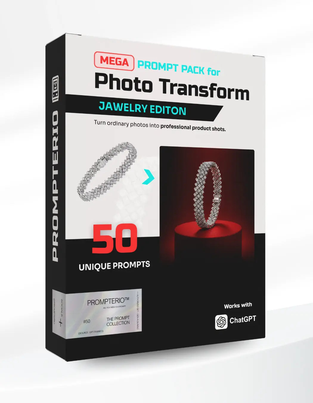 Jewelry Photo Transform Pack - High Quality PROMPTERIO Prompts