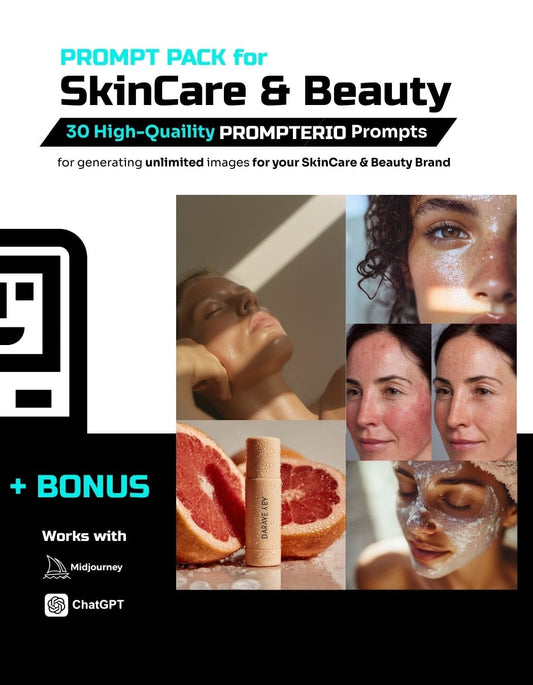 SkinCare & Beauty PACK - 30 PROMPTERIO™ High Quality AI PROMPTS