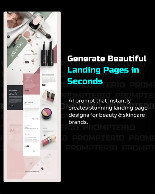 Landing Page generator - AI Prompt for Generate Beauty & Skincare Landing Pages