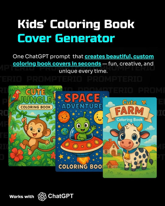 Kids’ Coloring Book Cover Generator Prompt