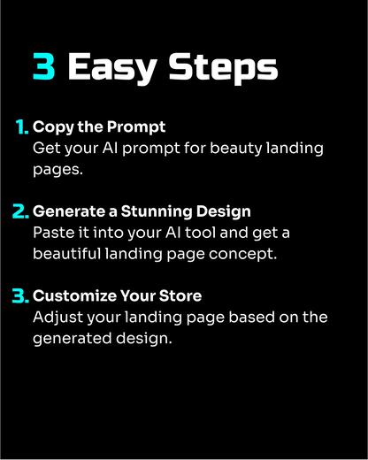 Landing Page generator - AI Prompt for Generate Beauty & Skincare Landing Pages