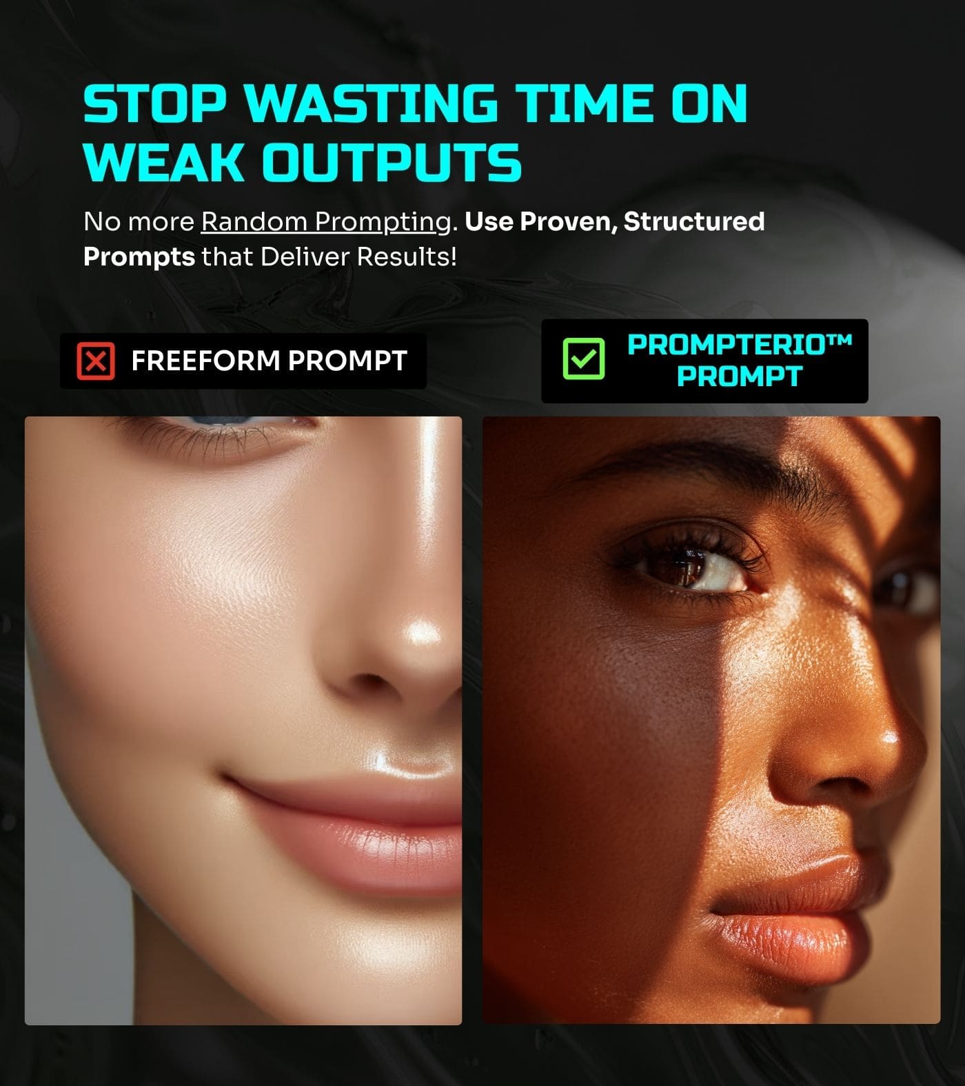 Aesthetic Close-Up Portraits – 10 Prompt Pack