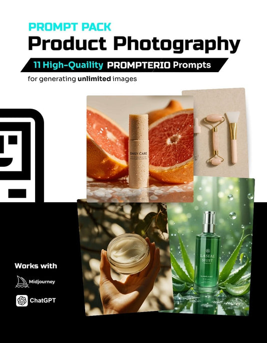 Professional Cosmetics Product Photography - 11 Prompt Pack