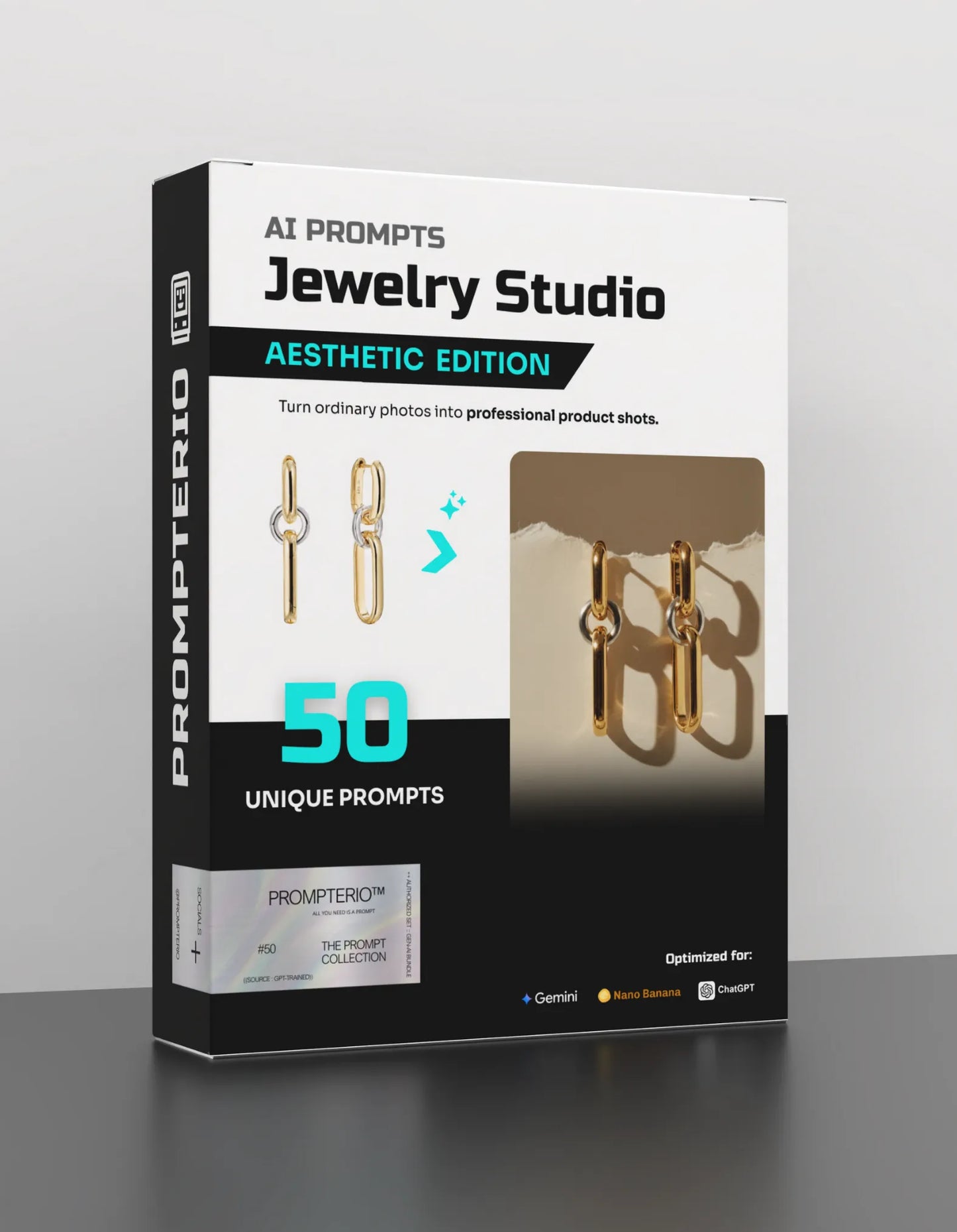 50 Aesthetic Jewelry: Studio [Your Product] AI Prompts