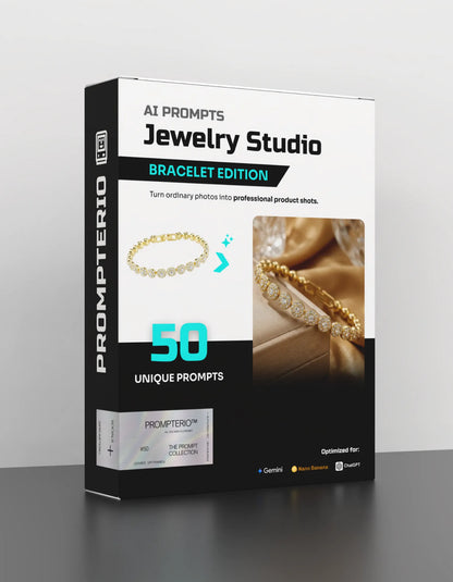 50 Bracelets: Studio [Mockup] AI Prompts