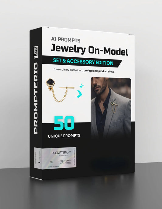 50 Jewelry Sets & Accessories: On-Model [Mockup] AI Prompts