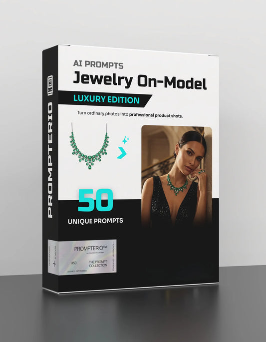 50 Luxury Jewelry: On-Model [Mockup] AI Prompts