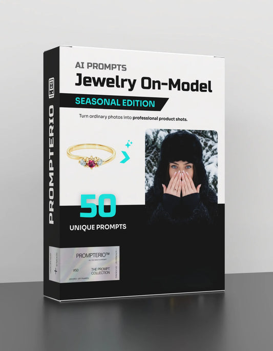 50 Seasonal Jewelry: On-Model [Mockup] AI Prompts