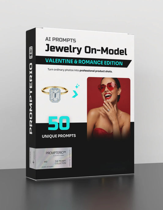 50 Valentine’s & Romantic Jewelry: On-Model [Mockup] AI Prompts