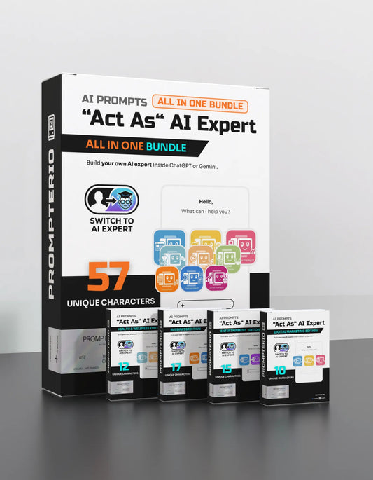 54 “Act As“ Premium Ai Prompts All -in-One Bundle