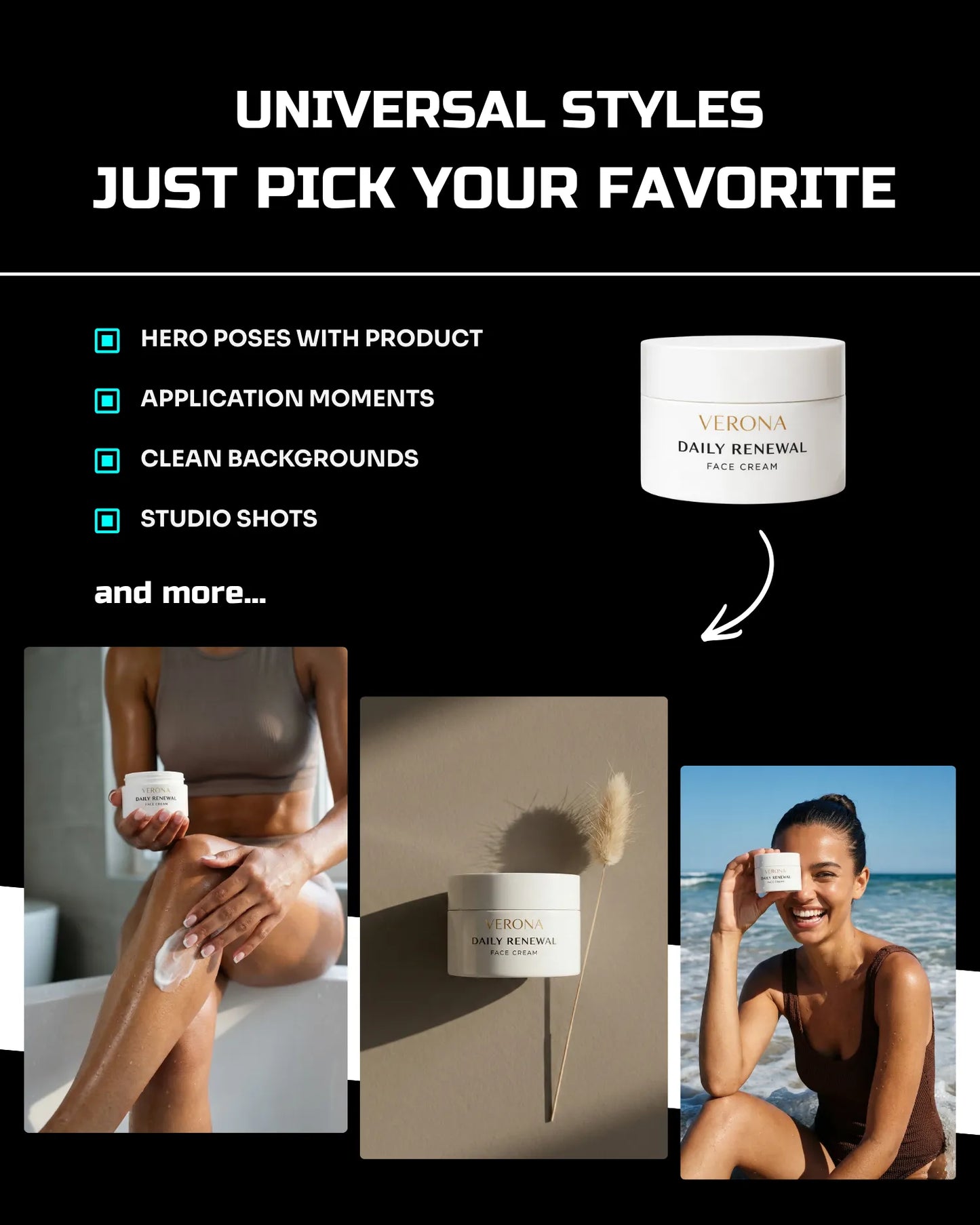 100 Aesthetic SkinCare: Product & On-Model [Your Product] AI Prompt Bundle