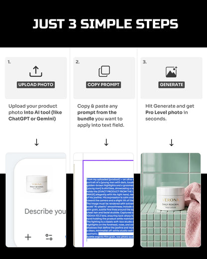 100 Everyday SkinCare: Product & On-Model [Your Product] AI Prompt Bundle