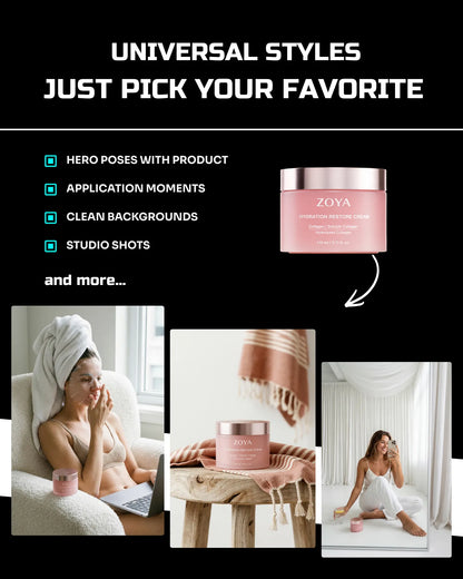 100 Everyday SkinCare: Product & On-Model [Your Product] AI Prompt Bundle