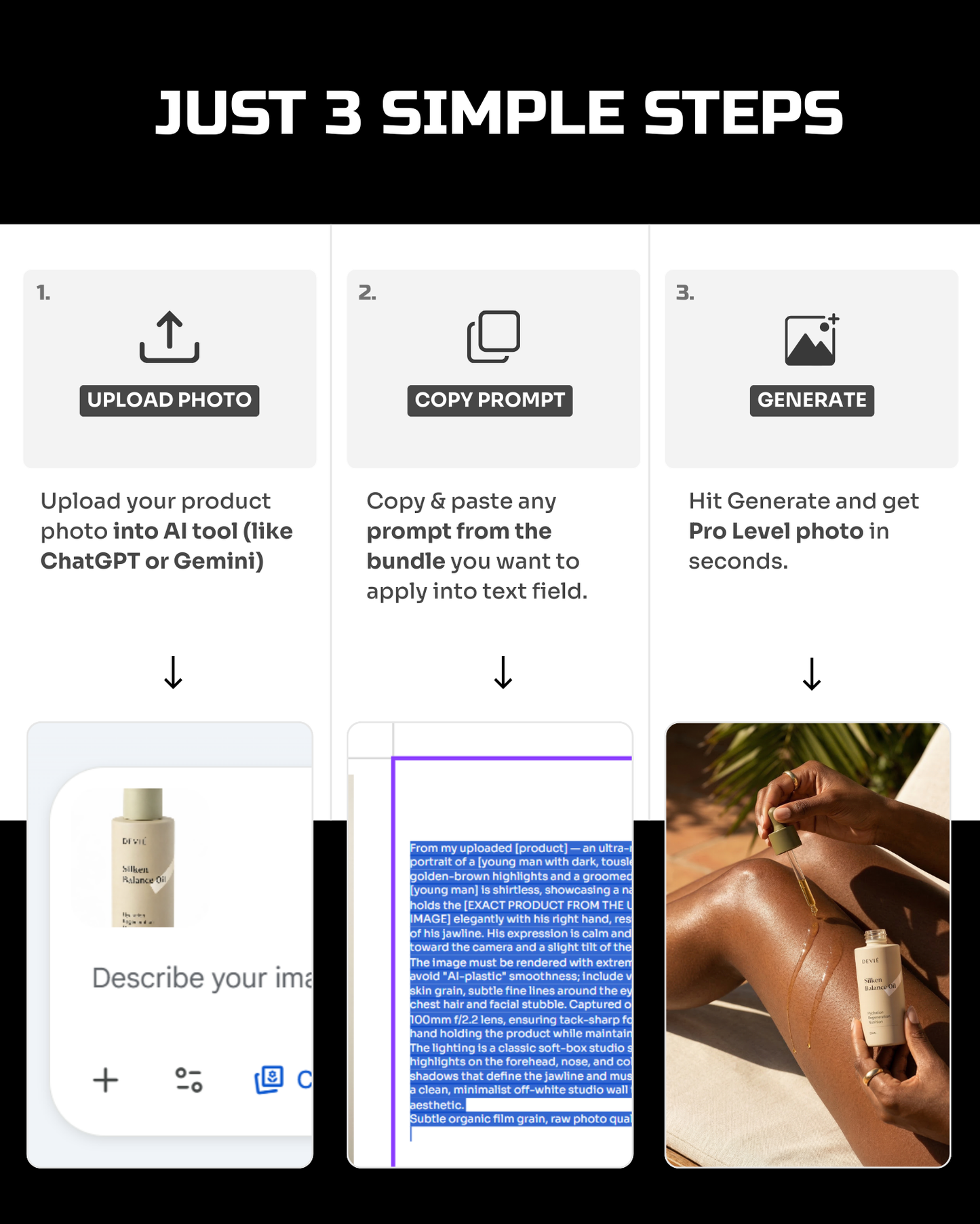 100 Natural & Organic SkinCare: Product & On-Model [Your Product] AI Prompt Bundle