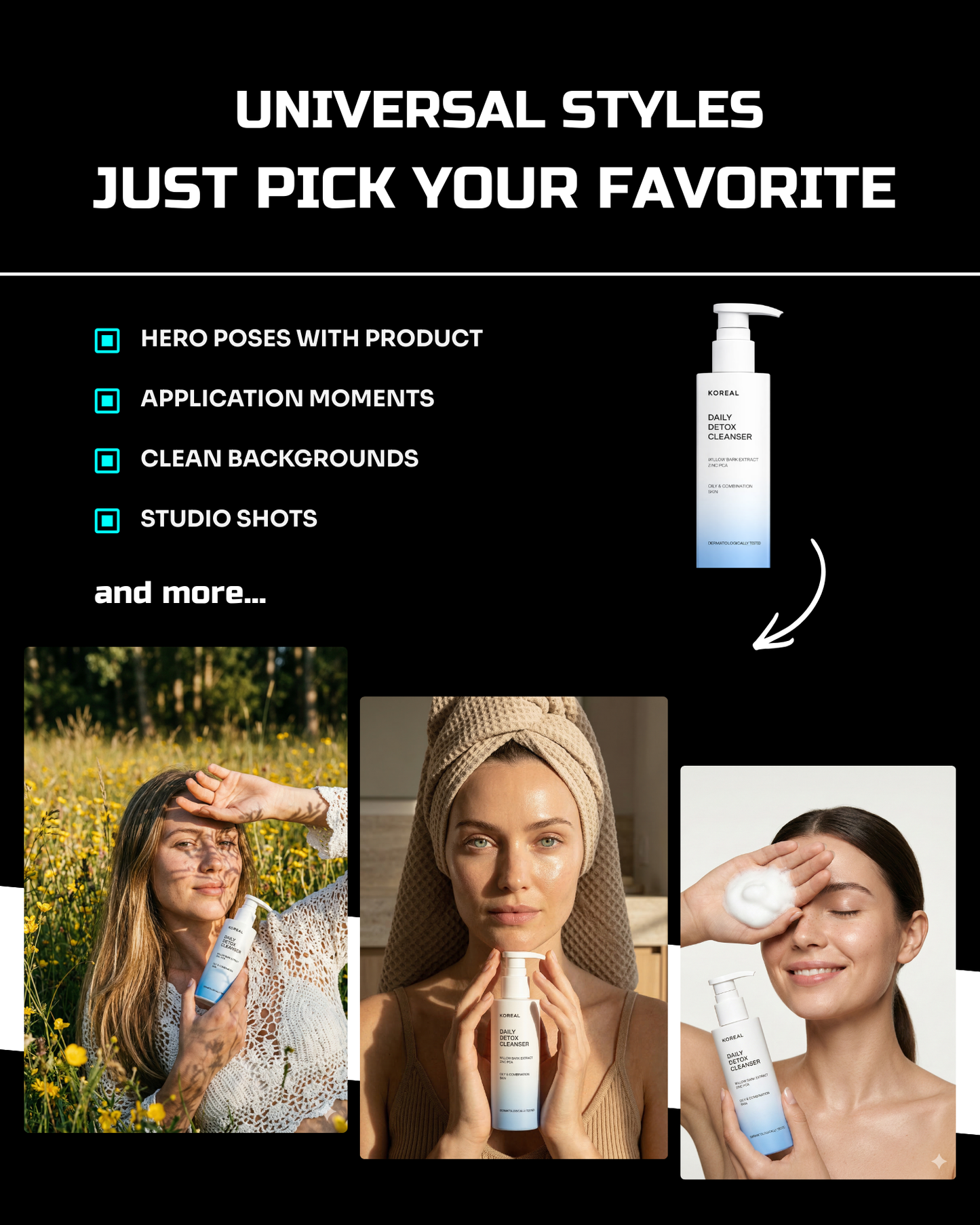 100 Natural & Organic SkinCare: Product & On-Model [Your Product] AI Prompt Bundle