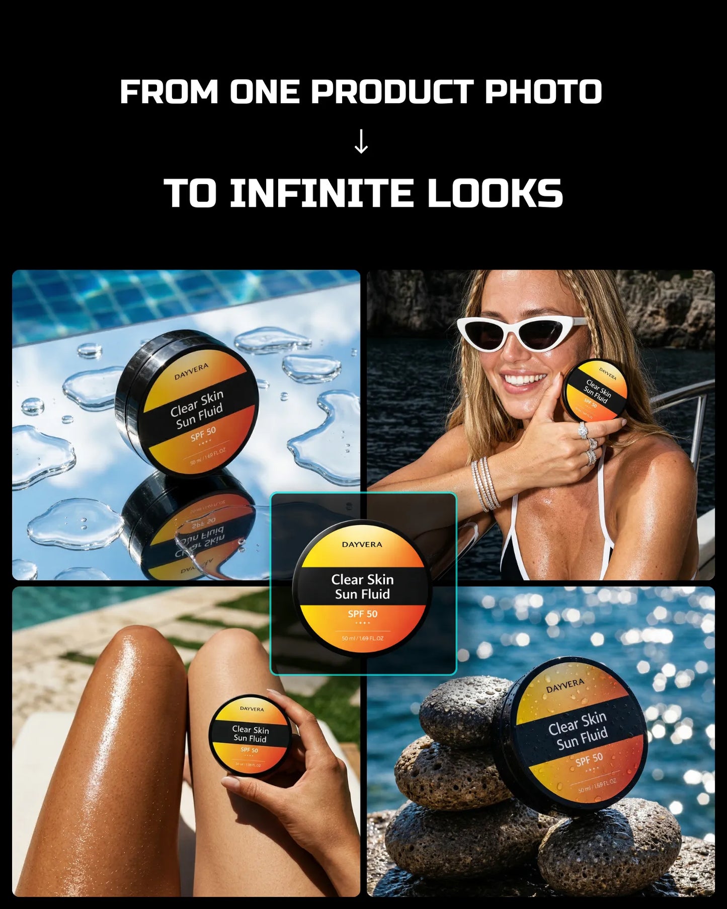 100 SunGlow SkinCare: Product & On-Model [Your Product] AI Prompt Bundle