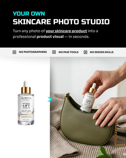 50 Everyday SkinCare: Product Shots [Your Product] AI Prompts