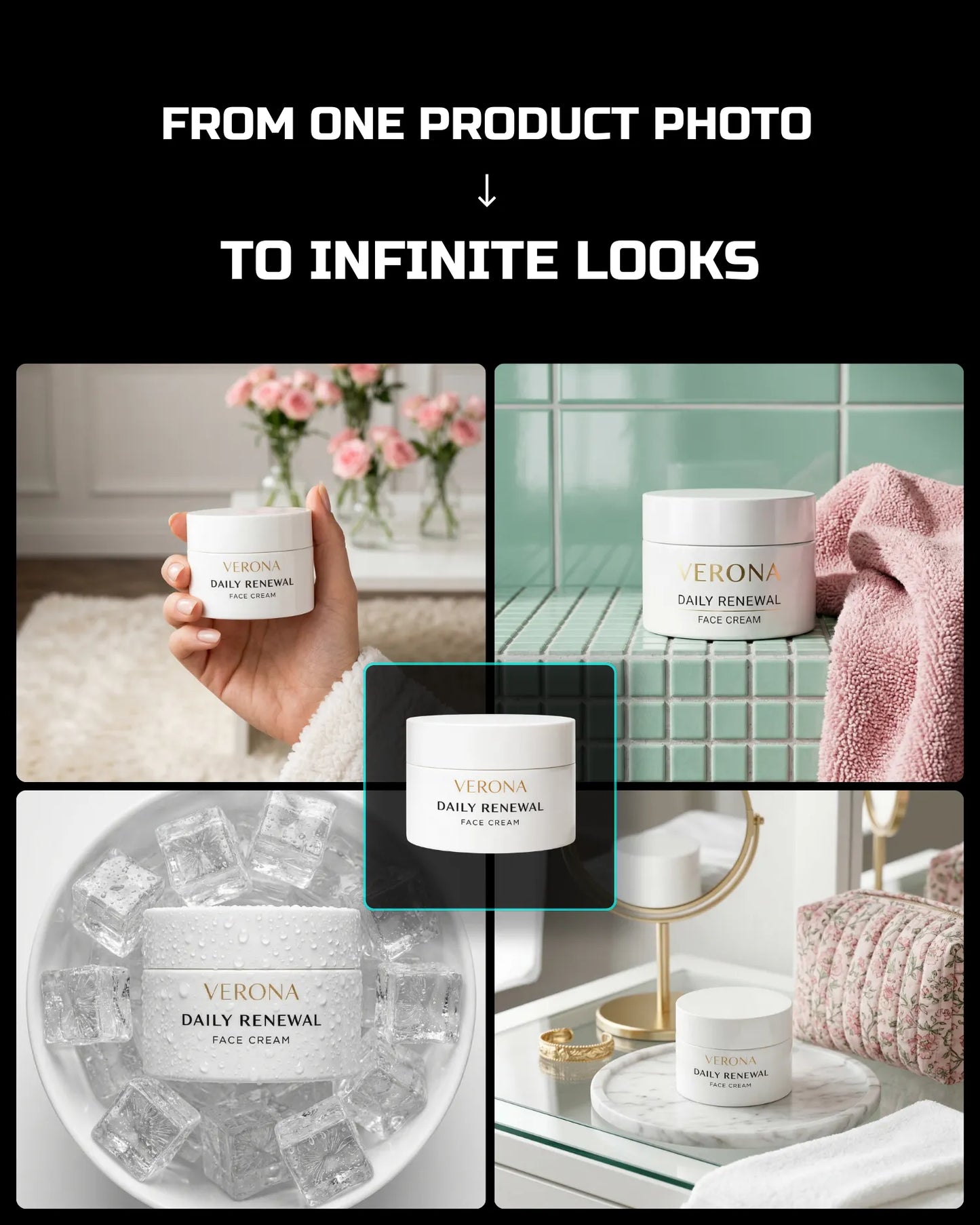 50 Everyday SkinCare: Product Shots [Your Product] AI Prompts