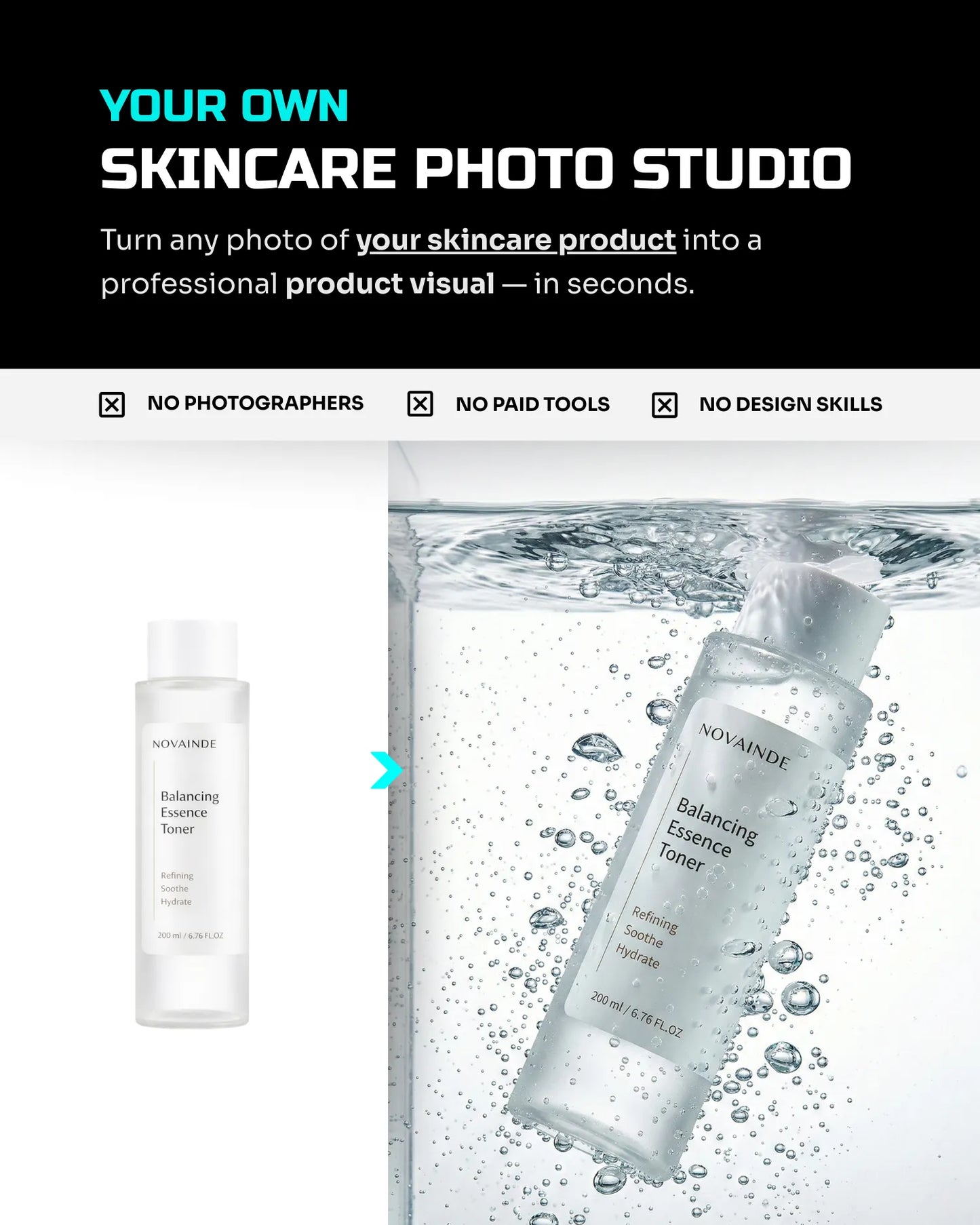50 Fresh Hydration SkinCare: Product Shots [Your Product] AI Prompts