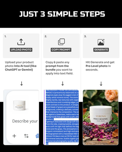 50 Natural & Organic SkinCare: Product Shots [Your Product] AI Prompts