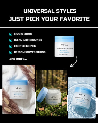 50 Natural & Organic SkinCare: Product Shots [Your Product] AI Prompts