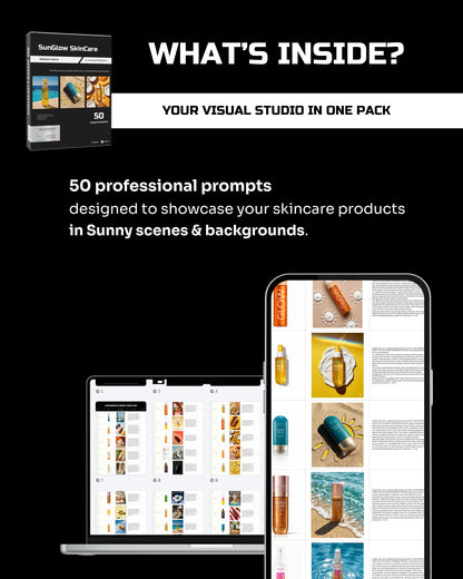 50 SunGlow SkinCare: Product Shots [Your Product] AI Prompts