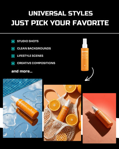 50 SunGlow SkinCare: Product Shots [Your Product] AI Prompts