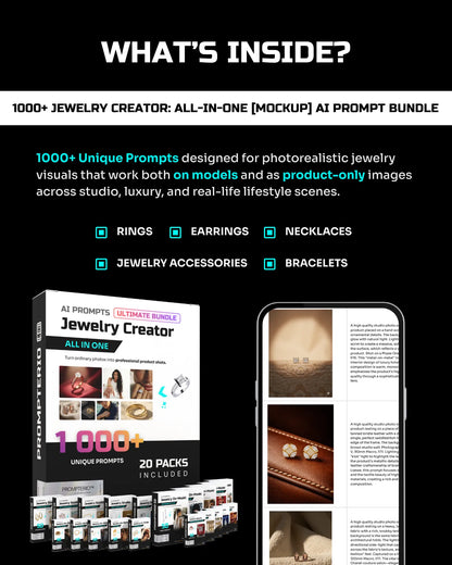 1000+ Jewelry Creator: All-in-One [Your Product] AI Prompt Bundle