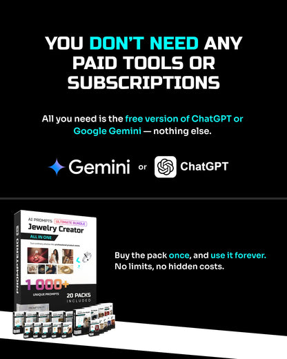 1000+ Jewelry Creator: All-in-One [Your Product] AI Prompt Bundle