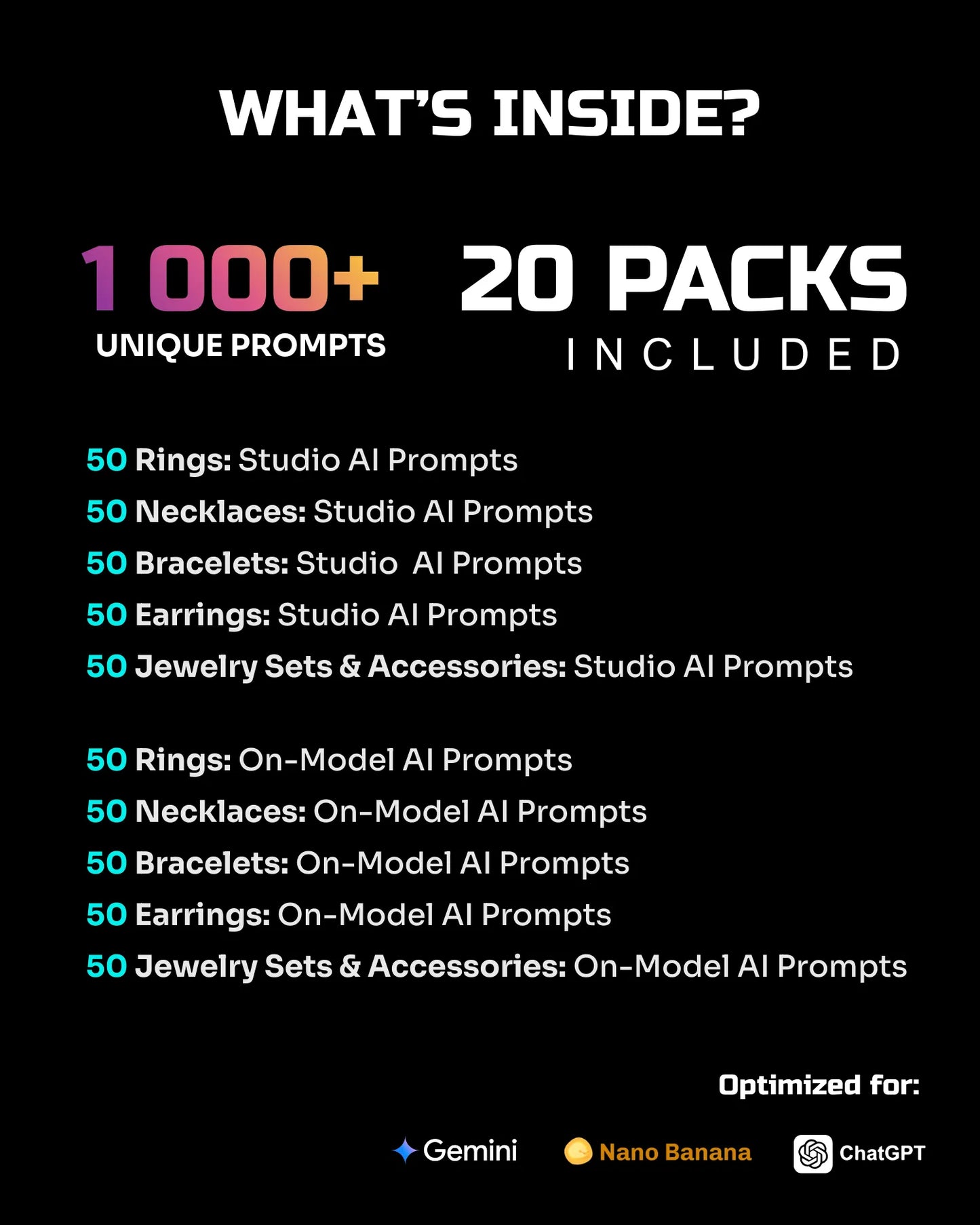 1000+ Jewelry Creator: All-in-One [Your Product] AI Prompt Bundle