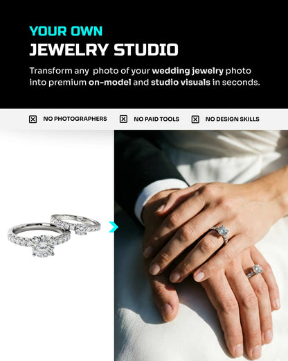 100 Wedding Jewelry: Studio & Model [Mockup] AI Prompt Bundle