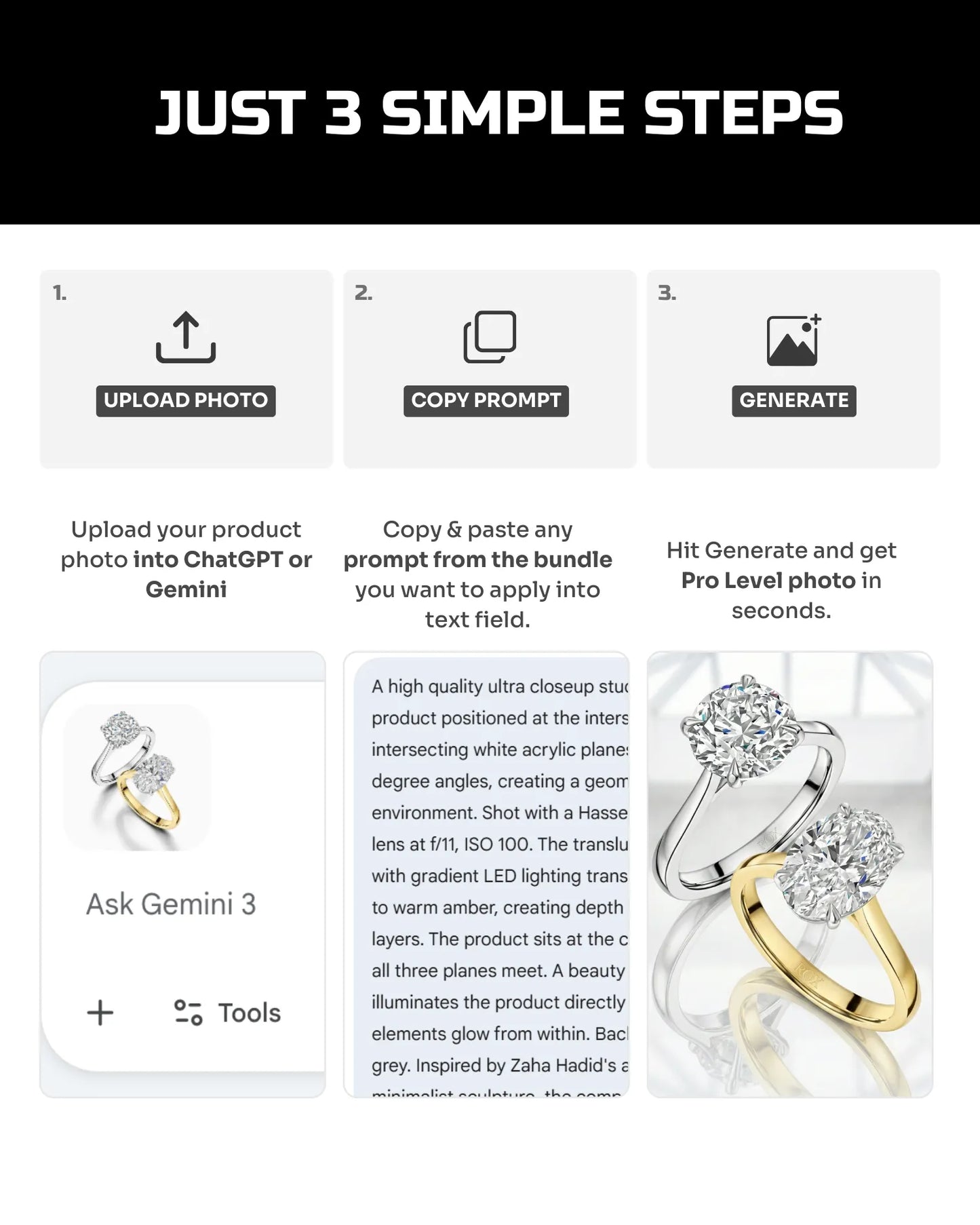 100 Wedding Jewelry: Studio & Model [Mockup] AI Prompt Bundle