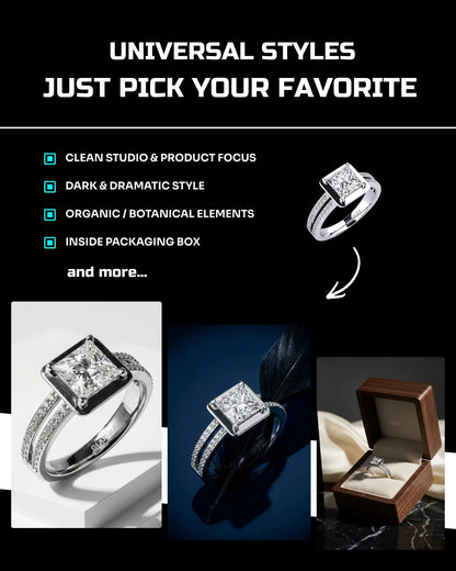 250 Jewelry: Studio [Mockup] AI Prompt Bundle