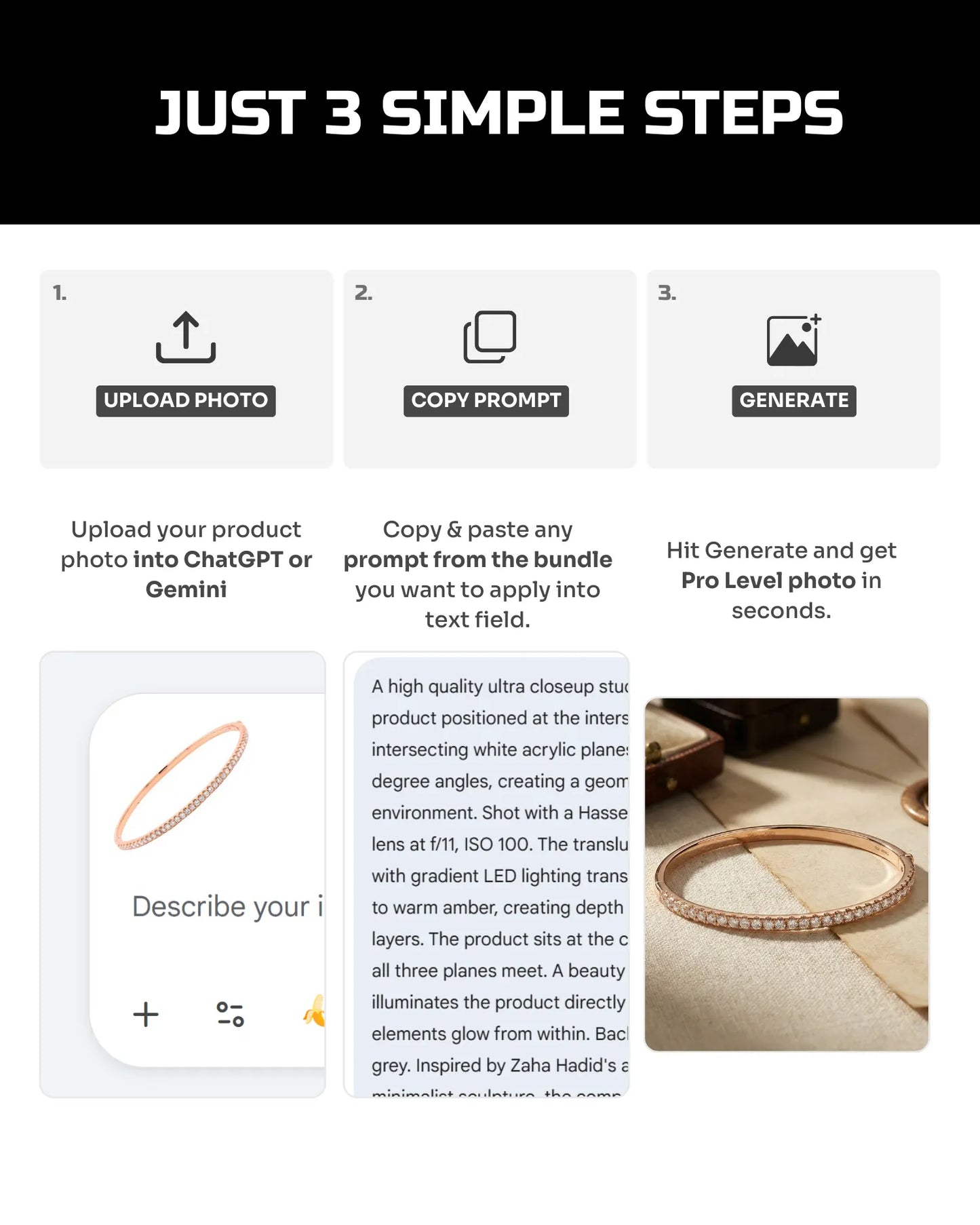 50 Bracelets: Studio [Mockup] AI Prompts