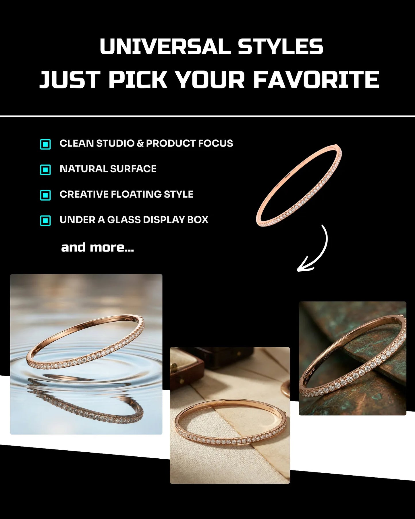 50 Bracelets: Studio [Mockup] AI Prompts