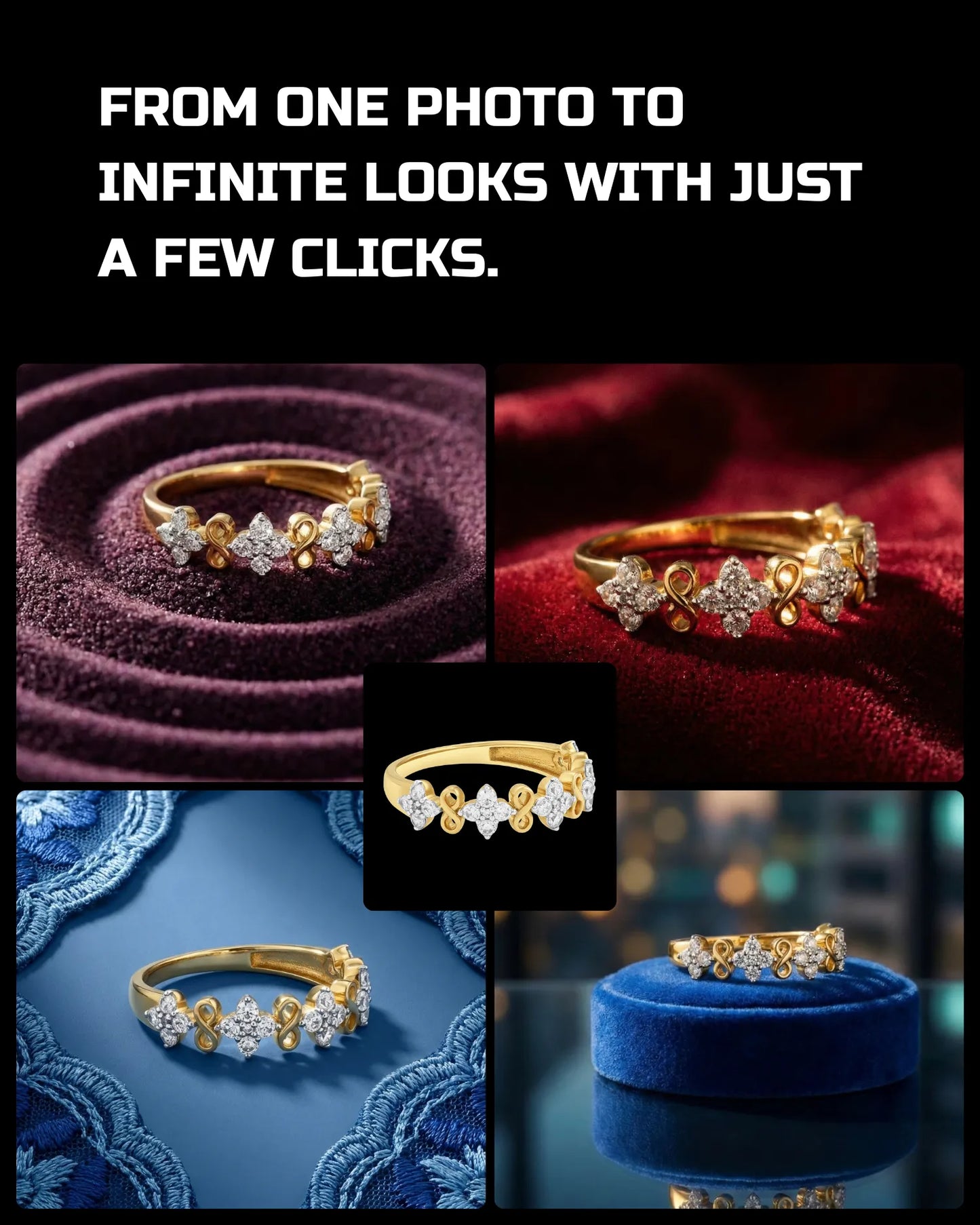 50 Luxury Jewelry: Studio [Mockup] AI Prompts