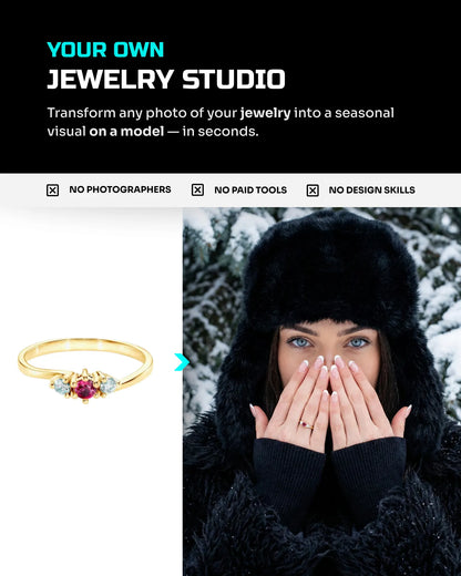 50 Seasonal Jewelry: On-Model [Mockup] AI Prompts