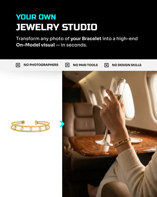 50 Bracelets: On-Model [Mockup] AI Prompts