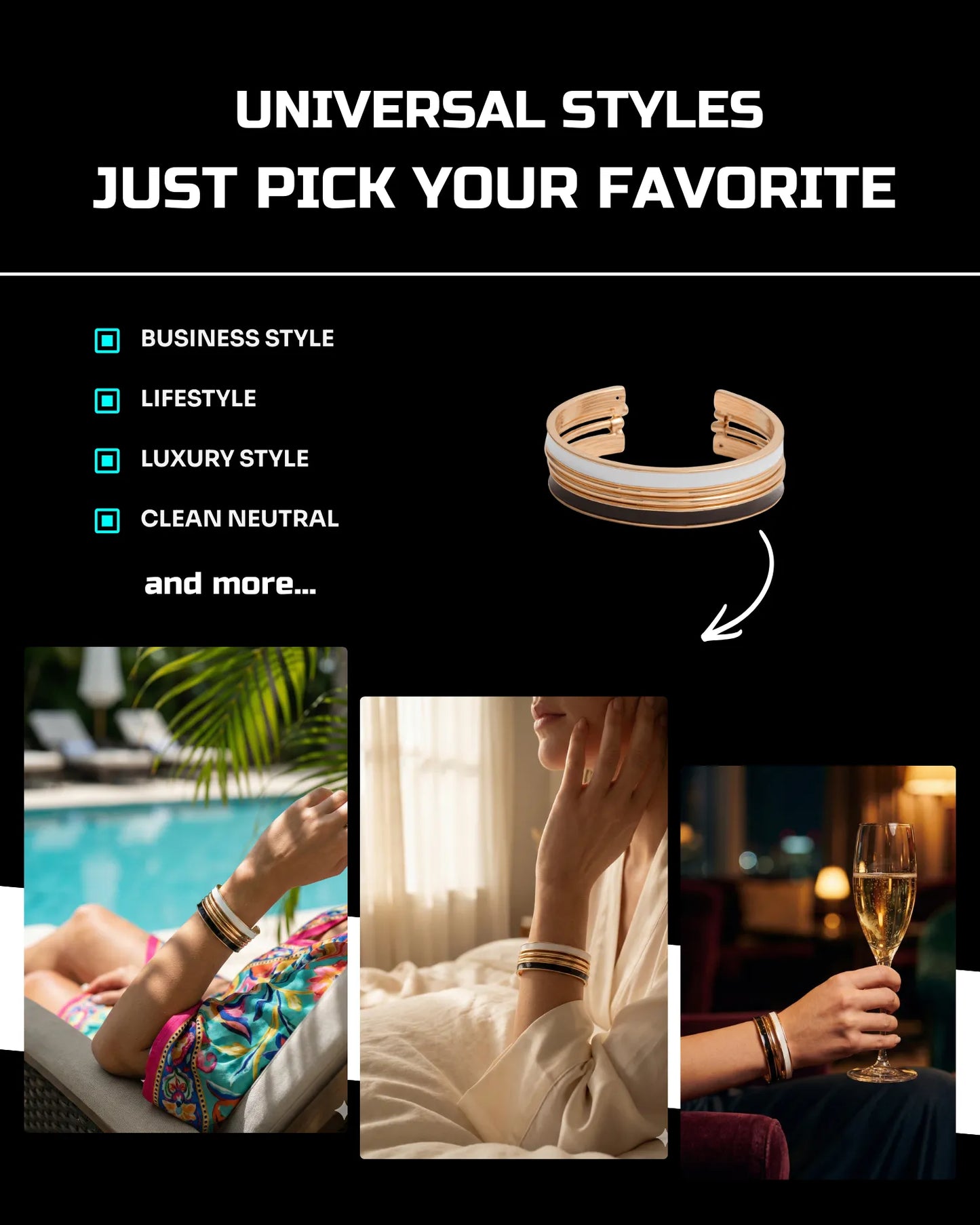 50 Bracelets: On-Model [Mockup] AI Prompts