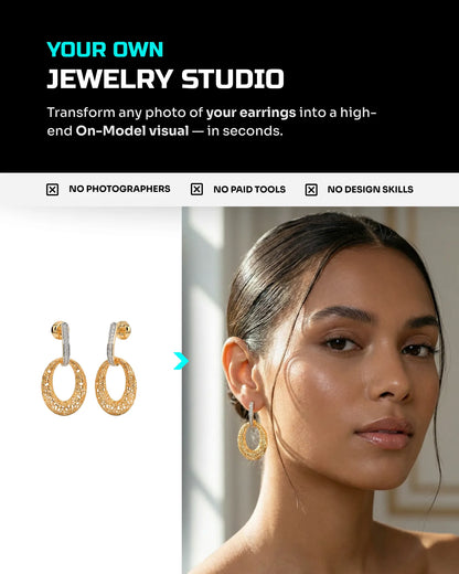 50 Earrings: On-Model [Mockup] AI Prompts