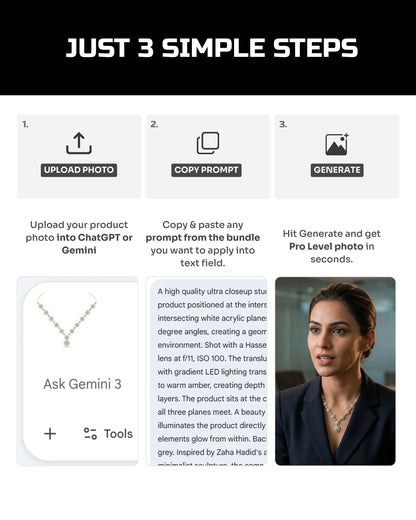 50 Necklaces: On-Model [Mockup] AI Prompts