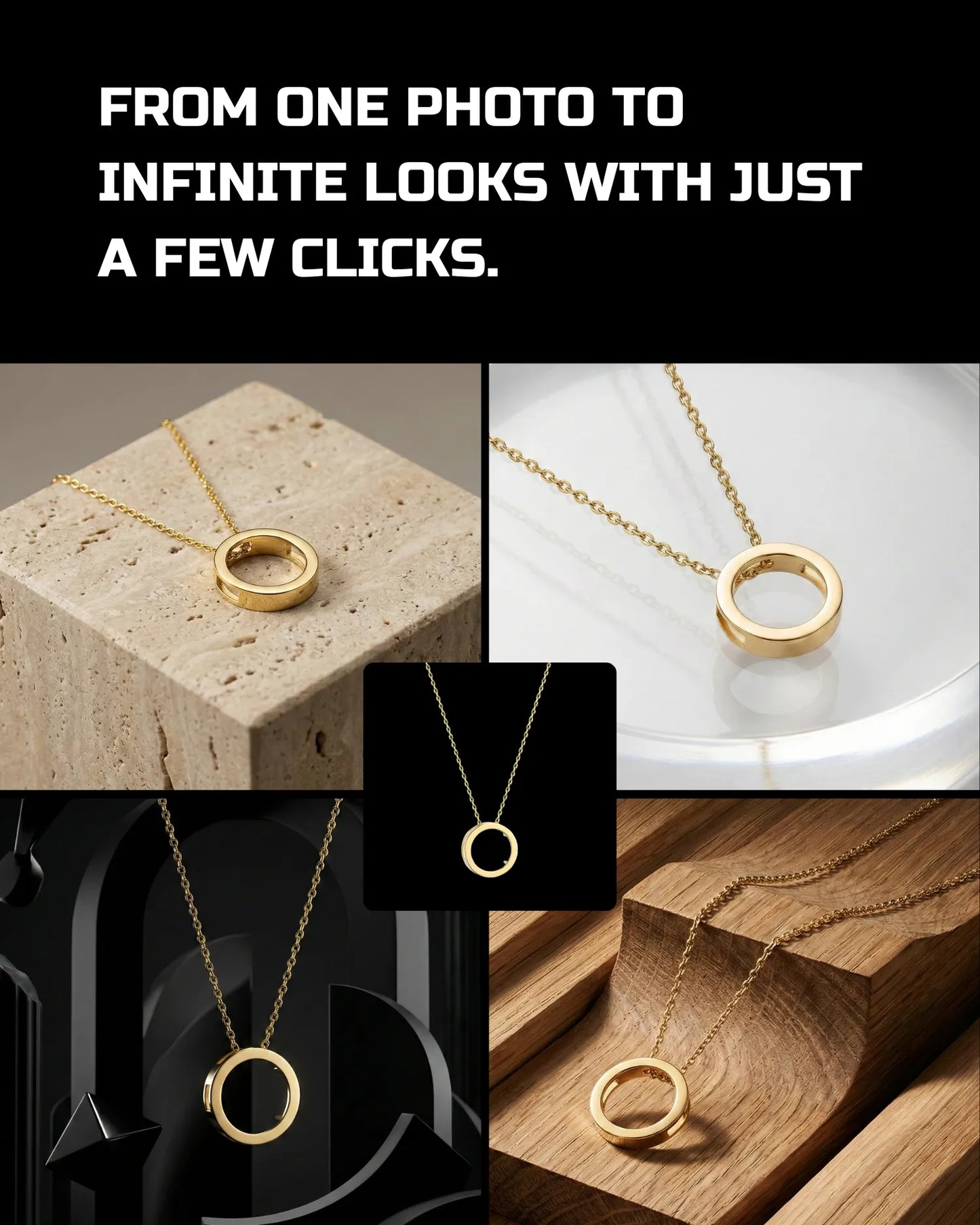 50 Necklaces: Studio [Mockup] AI Prompts
