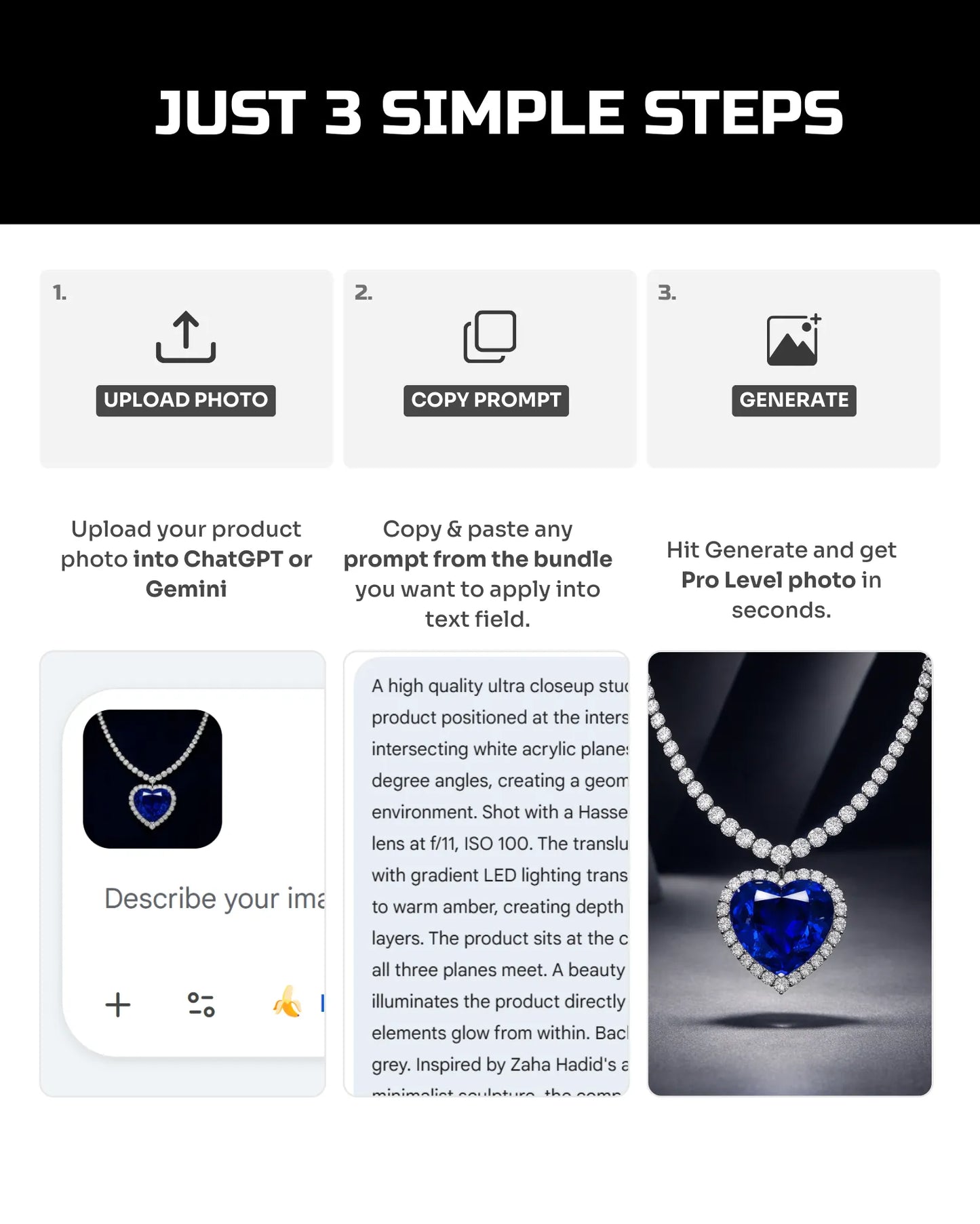 50 Necklaces: Studio [Mockup] AI Prompts