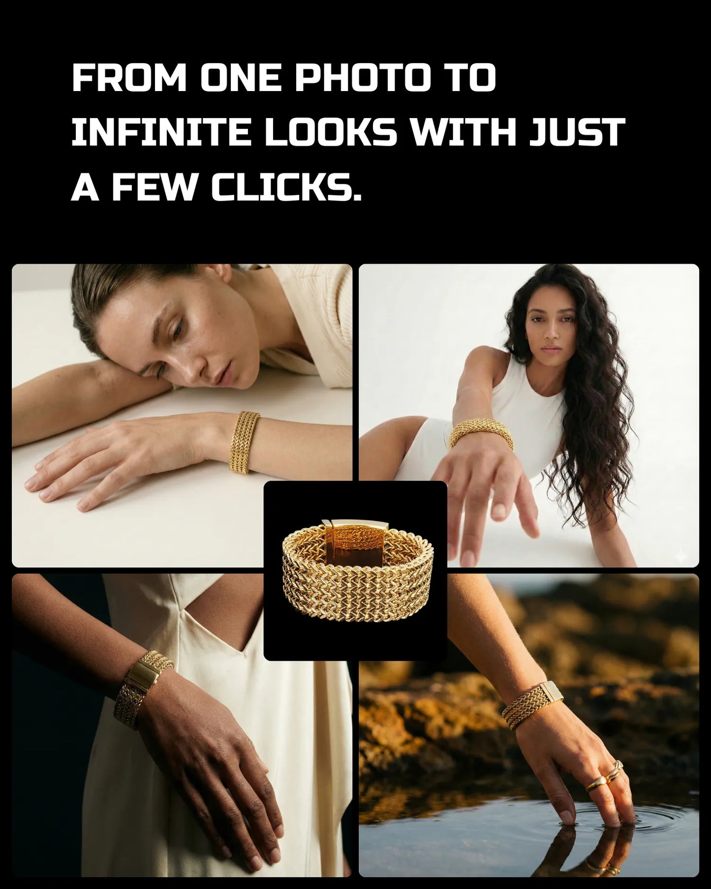 100 Aesthetic Jewelry: Studio & Model [Mockup] AI Prompt Bundle