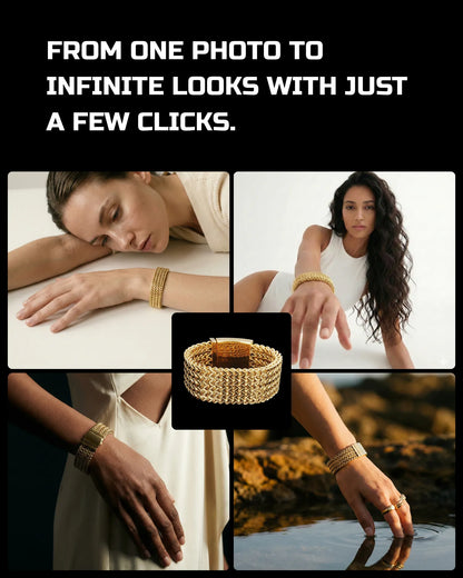 100 Aesthetic Jewelry: Studio & Model [Mockup] AI Prompt Bundle