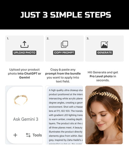 50 Jewelry Sets & Accessories: On-Model [Mockup] AI Prompts