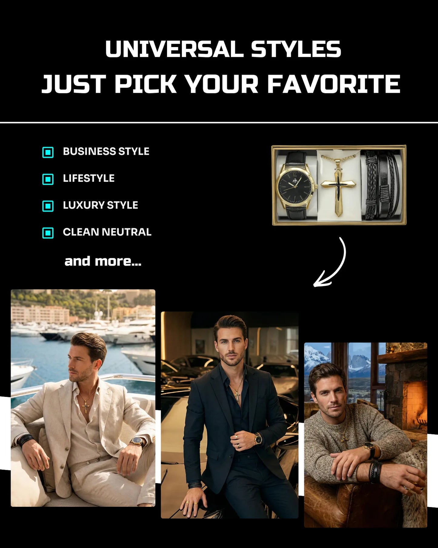 50 Jewelry Sets & Accessories: On-Model [Mockup] AI Prompts