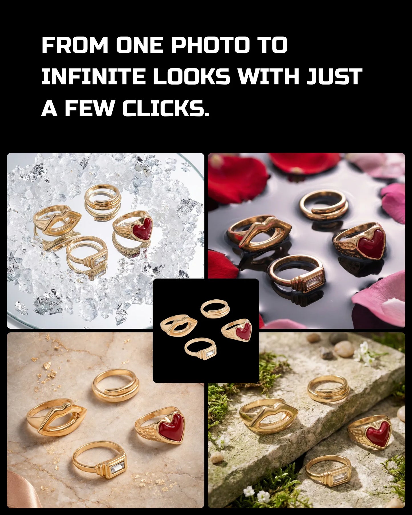 50 Jewelry Sets & Accessories: Studio [Mockup] AI Prompts