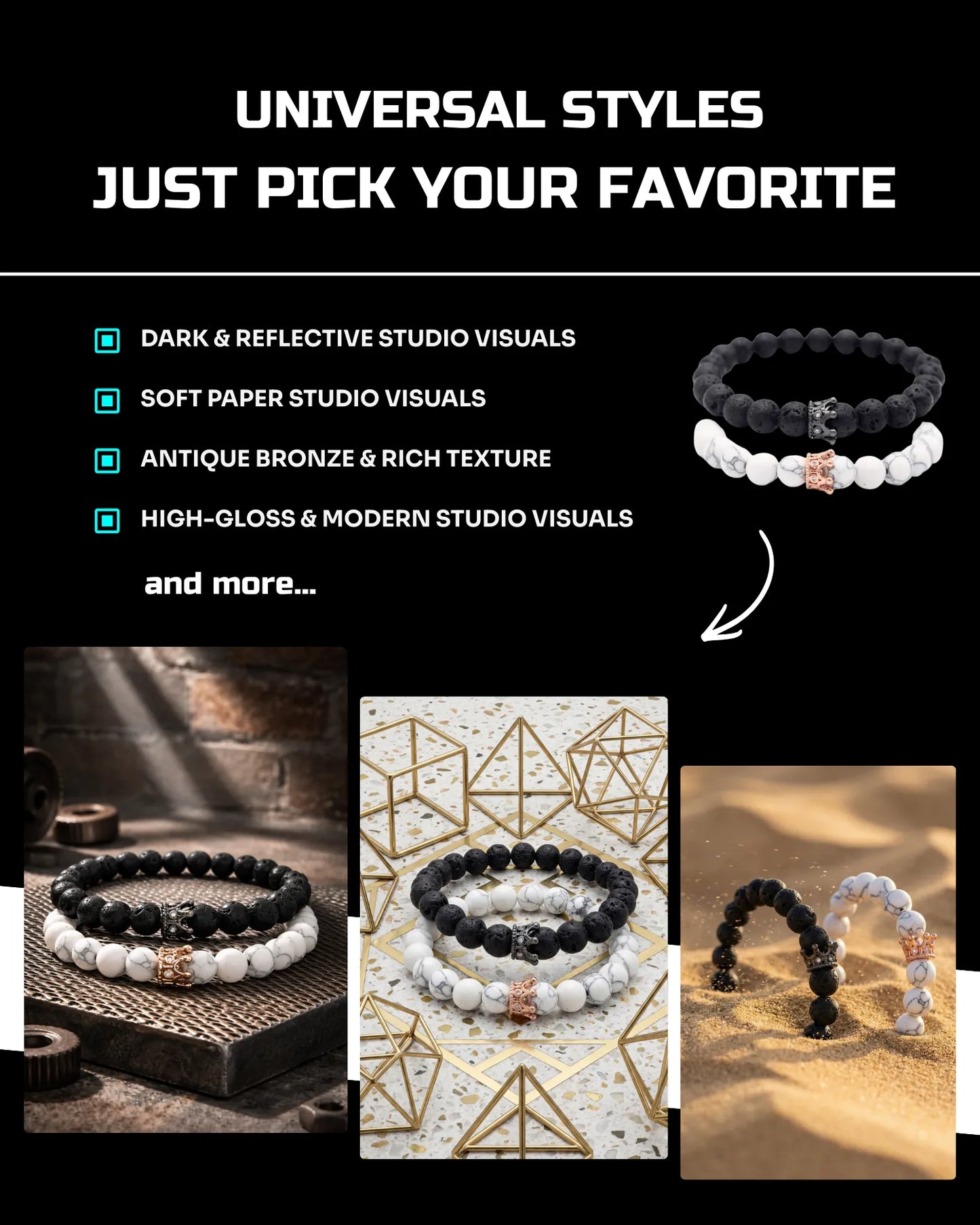 50 Jewelry Sets & Accessories: Studio [Mockup] AI Prompts