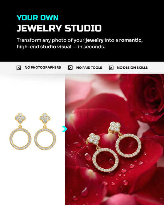 50 Valentine’s & Romantic Jewelry: Studio [Mockup] AI Prompts
